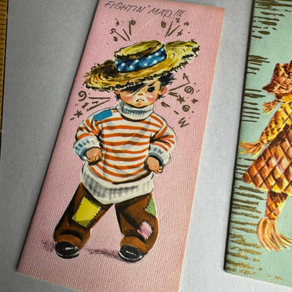 Vintage Greeting Cards Lot 8 A Straw Hill Card Get Well Hello Thinking of You
